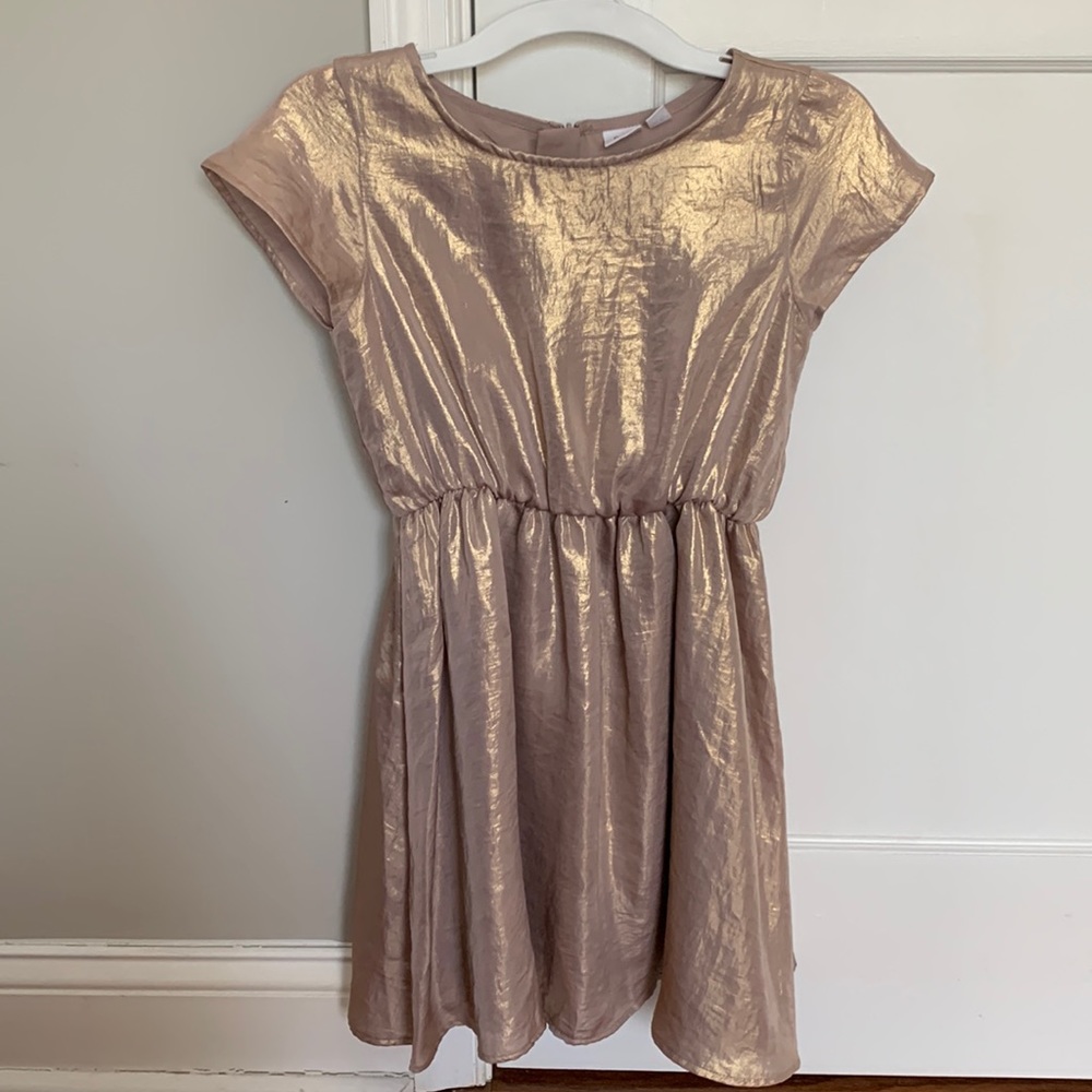 Girls shimmery gold dress- GAP size M
